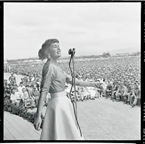 Debbie Reynolds Singing for American Troops