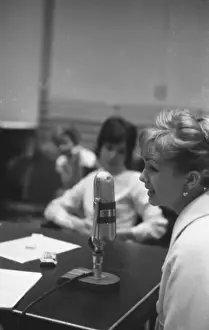 7 11 17 Reynolds Prints: Debbie Reynolds at a Vintage Microphone
