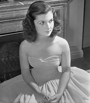 Strapless Prints: Debutante Brenda Frazier Wearing Velvet Evening Gown