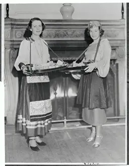Debutantes Posed as Cigarette Girls