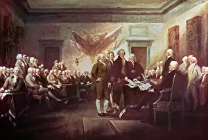 Meeting Prints: Declaration of Independence, 4 July, 1776 by John Trumbull