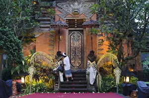 Decorated Puri Saren Temple, Ubud, Bali, Indonesia