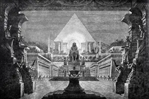 Decoration by Schinkel for the final scene of Mozarts Magic Flute