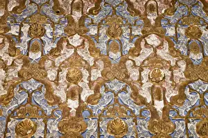 Sevilla Prints: Decoration on wall of Salon de Embajadores