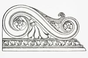 Images Dated 8th February 2007: Decorative carving from Roman building, detail