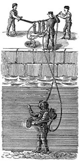 Water Pump Prints: Deep sea diver
