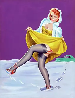 Legs Prints: Deep Snow