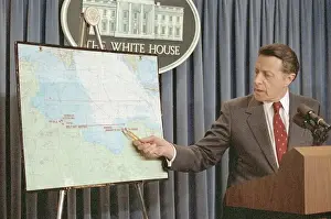 Defence Secretary Caspar Weinberger Explaining Air Strikes on Libya
