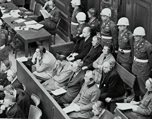 Defendants at Nuremberg War Crime Trial