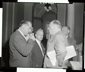 Joseph R Prints: Defense Department Representatives Meeting in a Corridor