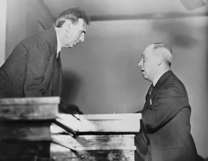 Courtroom Prints: Defense Lawyer and Judge in Scottsboro Case