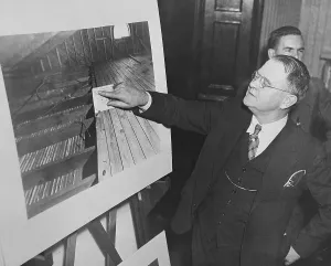 Evidence Prints: Defense Lawyer with Lindbergh Kidnapping Evidence