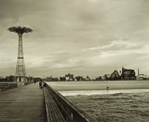 Henri Silberman Collection Prints: Defunct parachute ride at Coney Island amusement park
