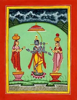 Ornamental Prints: Deity Krishna Veṇugopāla
