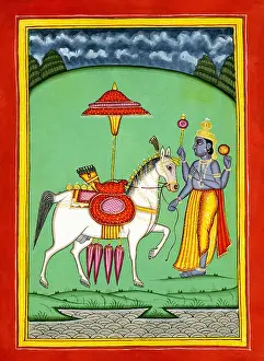 Ornamental Prints: Deity Vishnu as Kalki