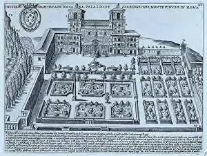Cropland Prints: Del Serenmo Gran duca di toscana Palazzo et giardino nel monte Pincio in Roma