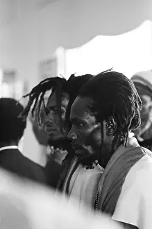 Acr044232 Prints: A Delegation Of Rastafarians At A Reception For Haile Selassie In Kingston Jamaica