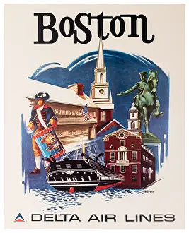 Delta Air Lines Boston Poster