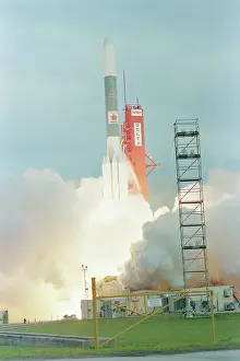 Satellite Prints: Delta Rocket at Liftoff
