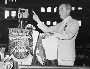 Democrat Prints: Democratic Convention Chairman John J. Raskob Gesturing at the Podium