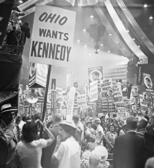Nomination Prints: Democratic National Convention Floor with Signs