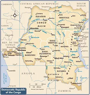 Democratic Republic of the Congo country map