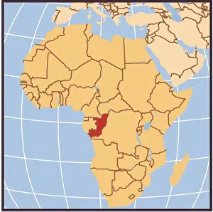 Democratic Republic of the Congo locator map