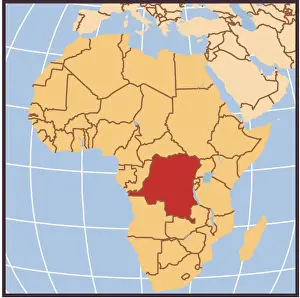 Democratic Republic of the Congo locator map