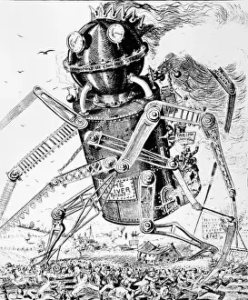 Wrecking Prints: The Demon Which is Destroying the People Political Cartoon