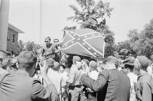 Oxford Prints: Demonstrating Students with Confederate Flag