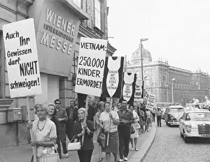 Banners Prints: Demonstration in Vienna against Vietnam War