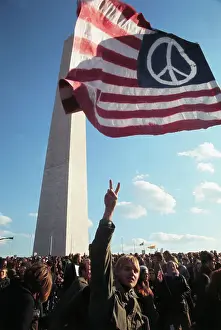 Demonstration at Washington Monument