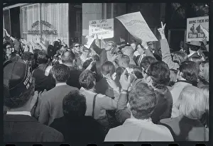 Demonstrators Cheering Christian Hayden