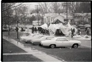 Marchers Prints: Demonstrators Erect Makeshift Tent in Selma, Alabama