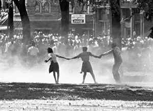 Birmingham Prints: Demonstrators Facing Fire Hoses in Birmingham