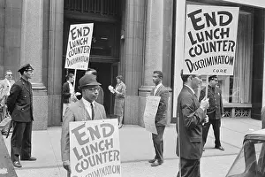 Core Prints: Demonstrators Picketing Kress Company for Lunch Counter Discrimination