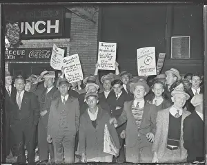 Detroit Prints: Demonstrators Posing