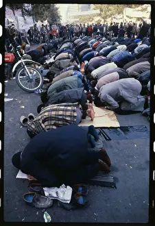 Demonstrators in Prayer in Iran