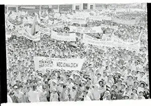 Saigon Prints: Demonstrators Protesting Against Bao Dai
