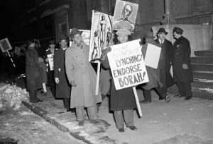 Candidate Prints: Demonstrators Protesting Senator William Borah