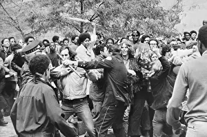 Demonstrators Stuggle With Police