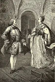 Empress Of Russia Prints: Denis Diderot and Catherine II The Great