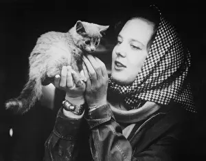 Denmark's Princess Margrethe Holding Cat