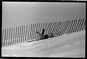 Chamrousse Prints: Dennis McCoy After Falling Against Fence