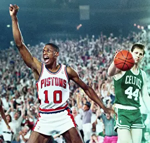 Dennis Rodman Celebrating Win