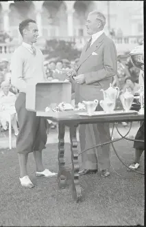 Denny Shute Receiving Check from George MacDonald
