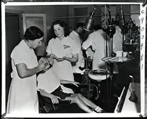 Dental Workers Work on Patients