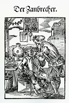 Images Dated 5th March 2018: The Dentist, Dentist, Book of Estates, 1568, by Jost Amman, also Jobst Amman