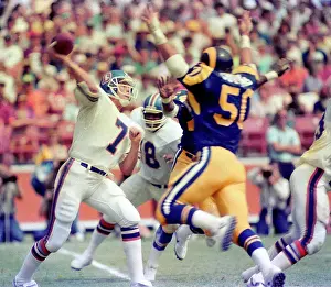 Denver Broncos QB John Elway Game Action