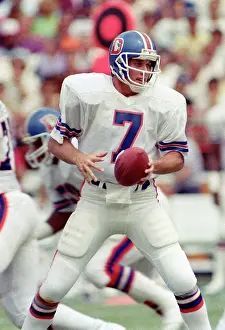 Denver Broncos QB John Elway Game Action